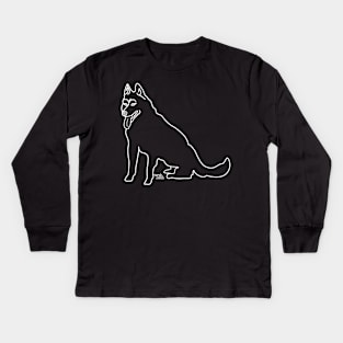 Siberian Husky - Berner Senner - Bernard Kids Long Sleeve T-Shirt